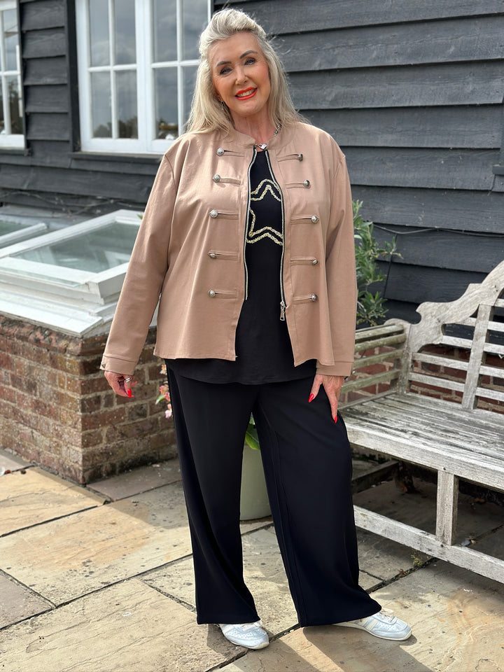 Military Style Lightweight Jacket | Camel