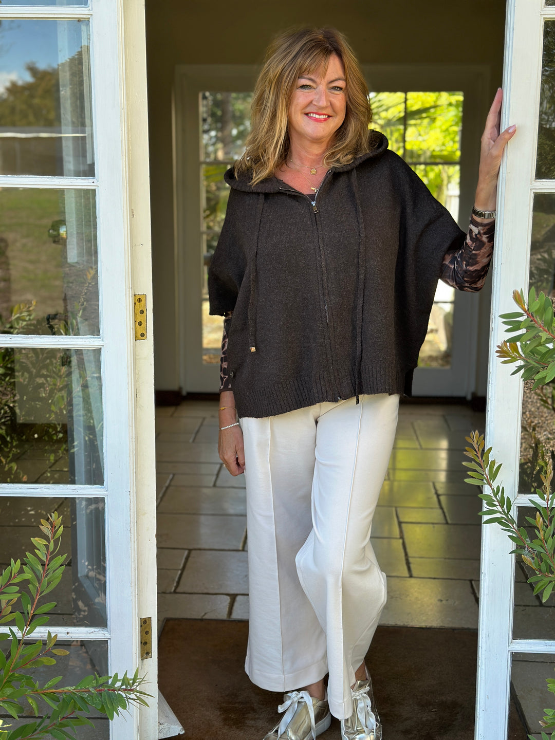 Boxy Knitted Hoodie - Malissa J | Chocolate Brown