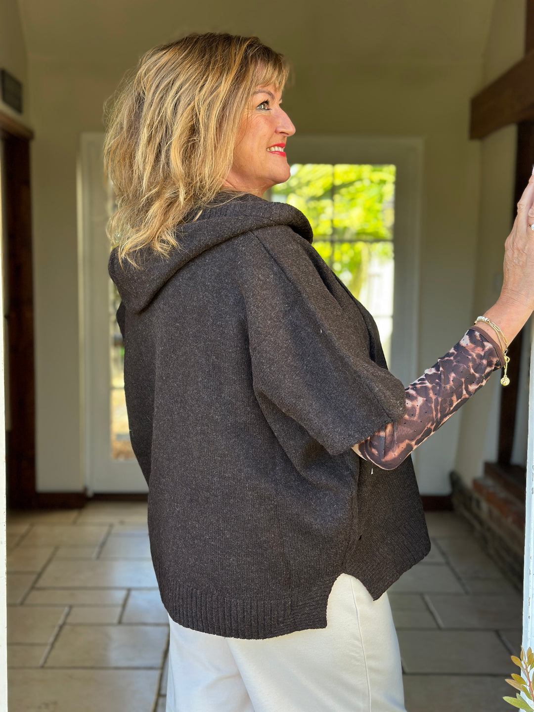 Boxy Knitted Hoodie - Malissa J | Chocolate Brown