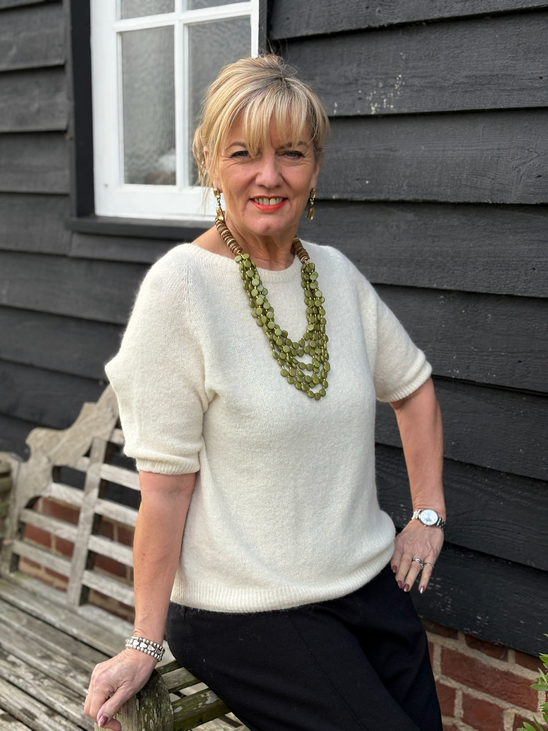 Soft Knit T-Shirt | Cream