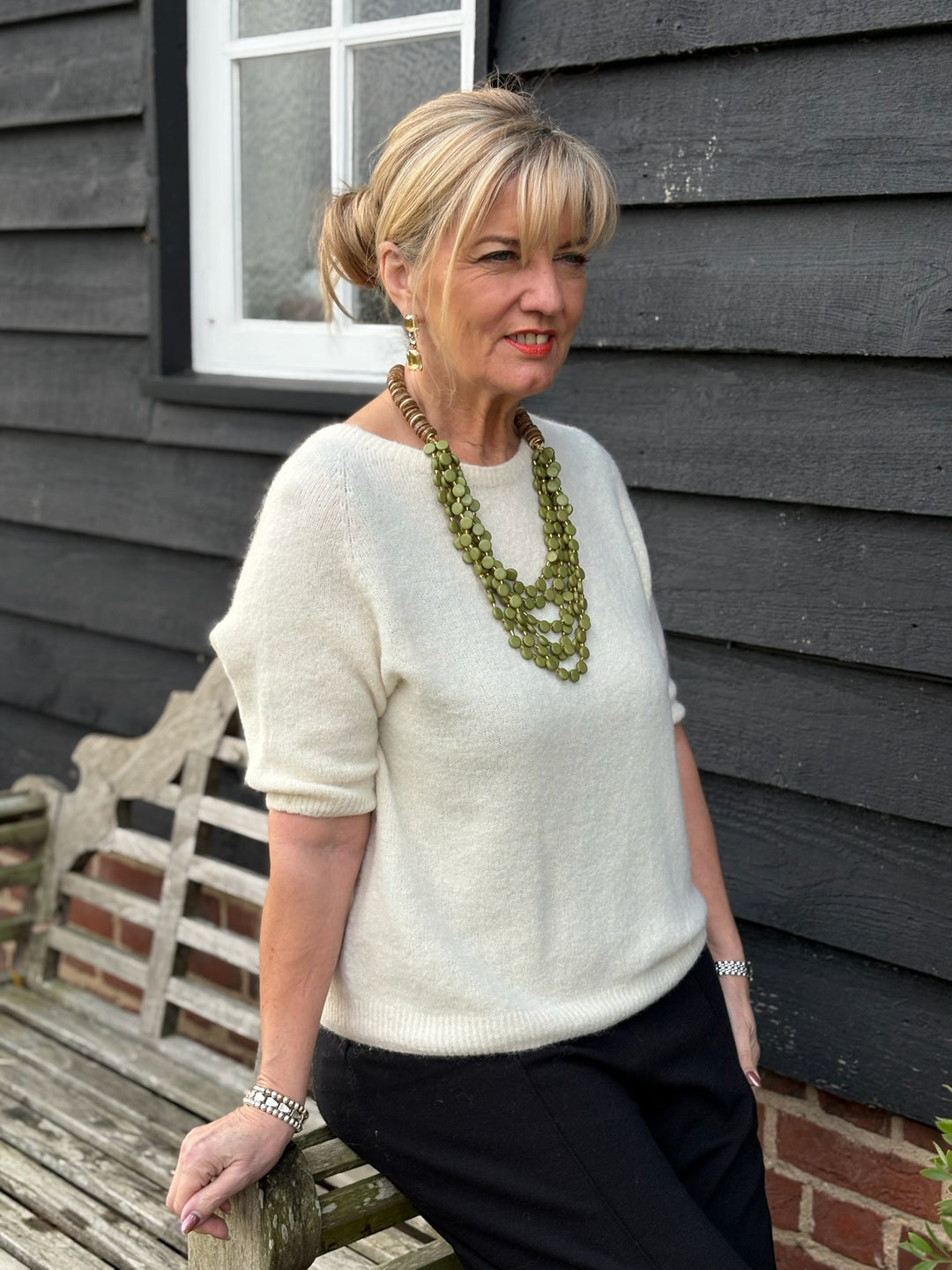 Soft Knit T-Shirt | Cream