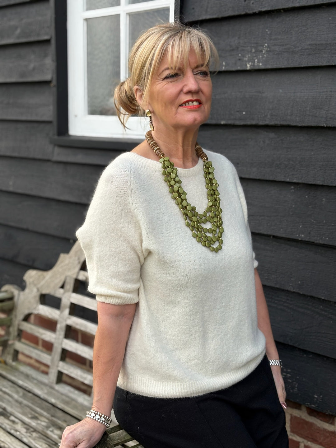 Soft Knit T-Shirt | Cream