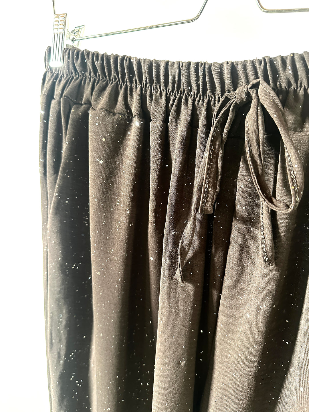 Sparkle Wide Leg Trousers | Chocolate Brown