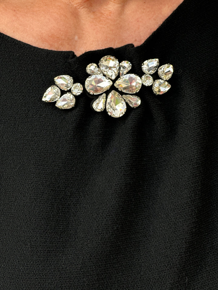 Petite Jewel Brooch Top | Black