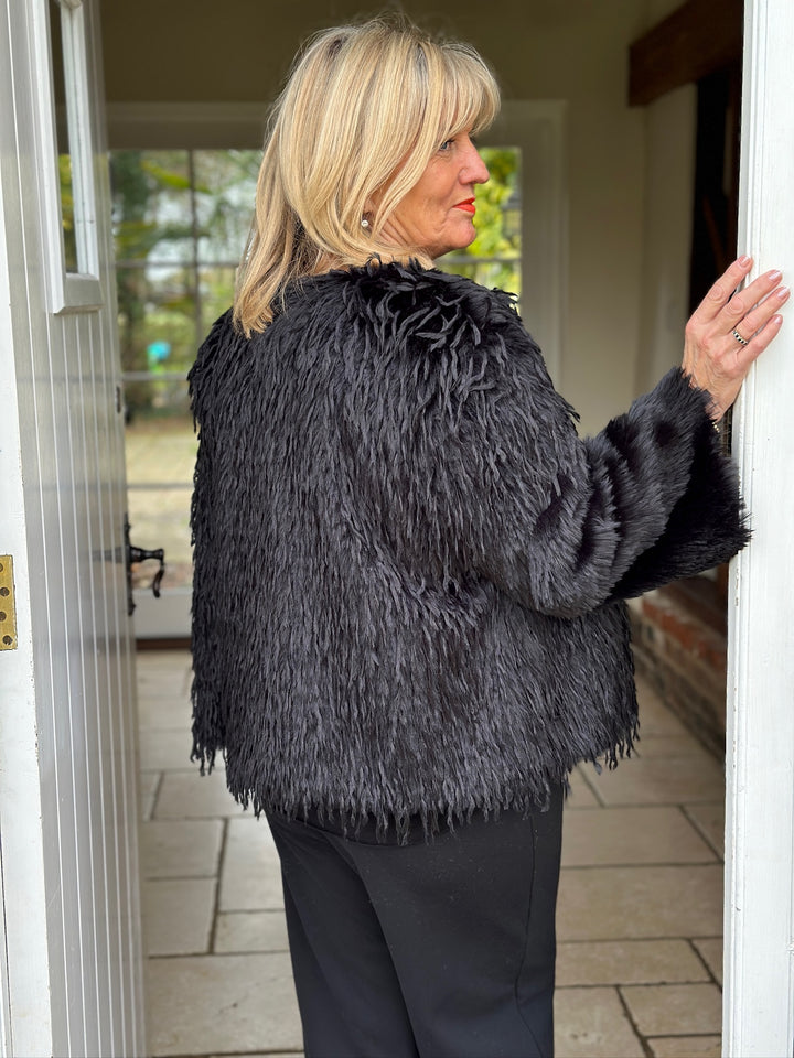 Glam Textured Jacket | Black