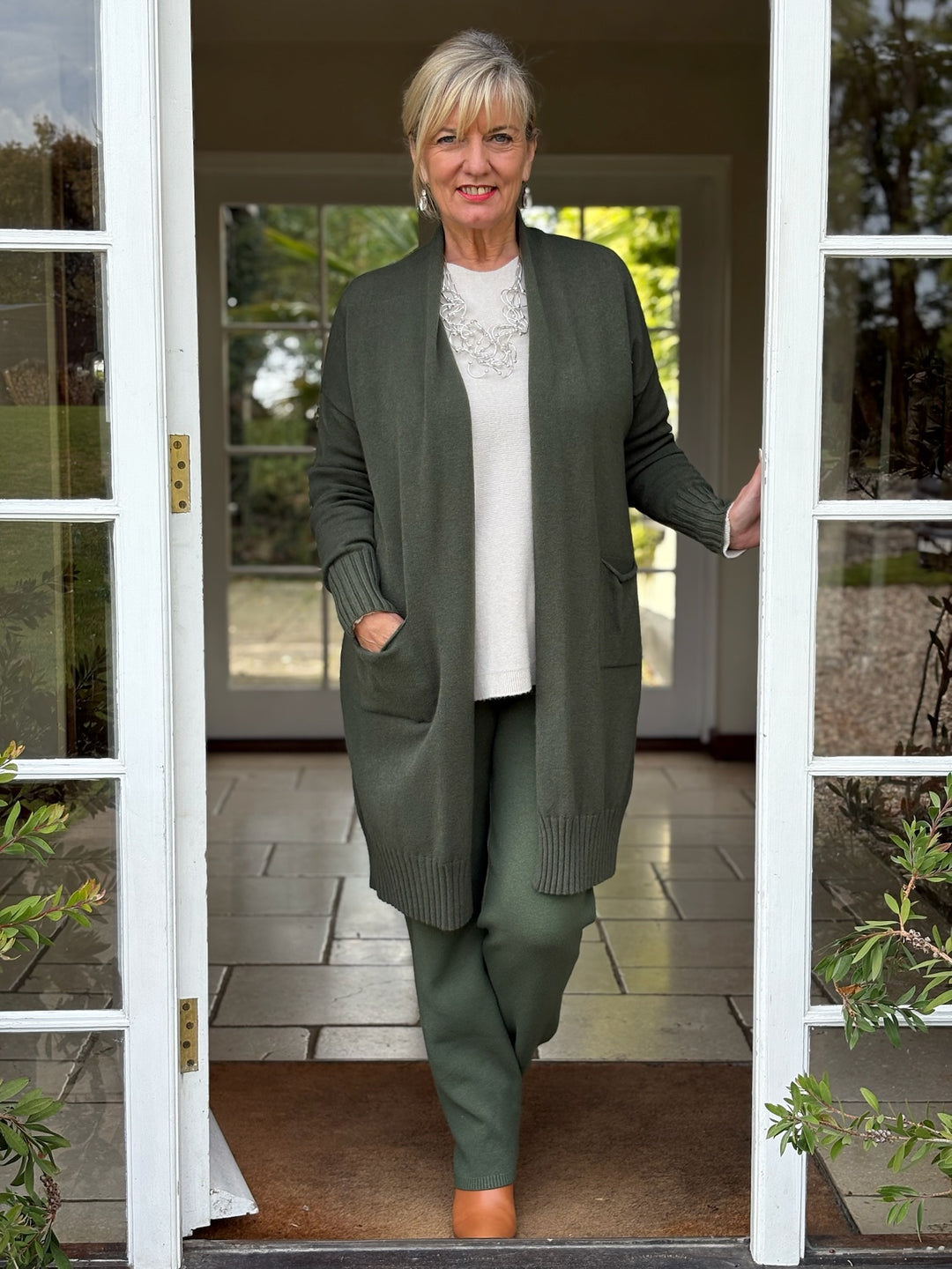 Two Piece Knit Co-ord Set | Forest Green