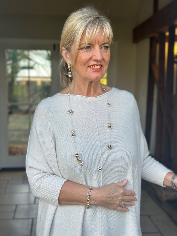 Orbit Bead Bracelet | Silver & Rose Gold