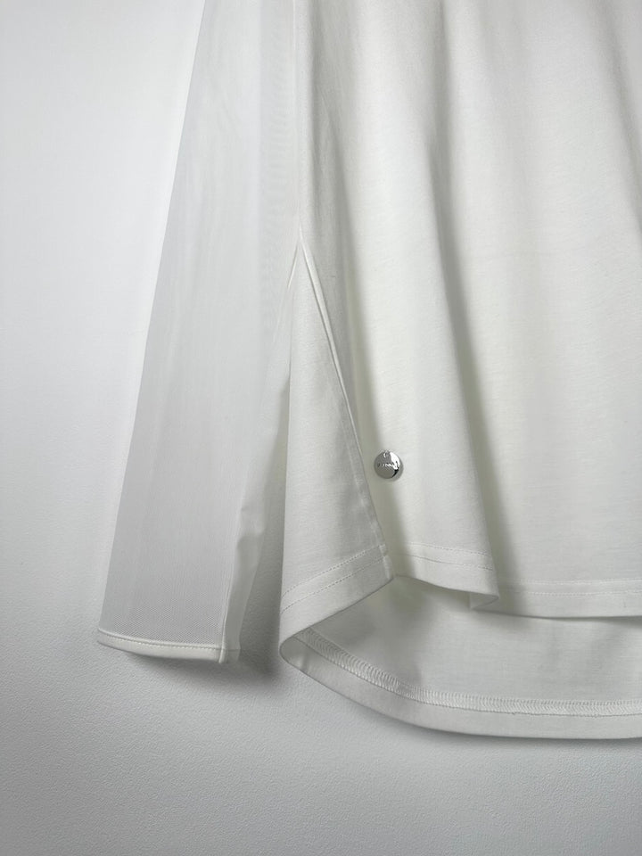 Sheer Long Sleeve Top - Malissa J | White