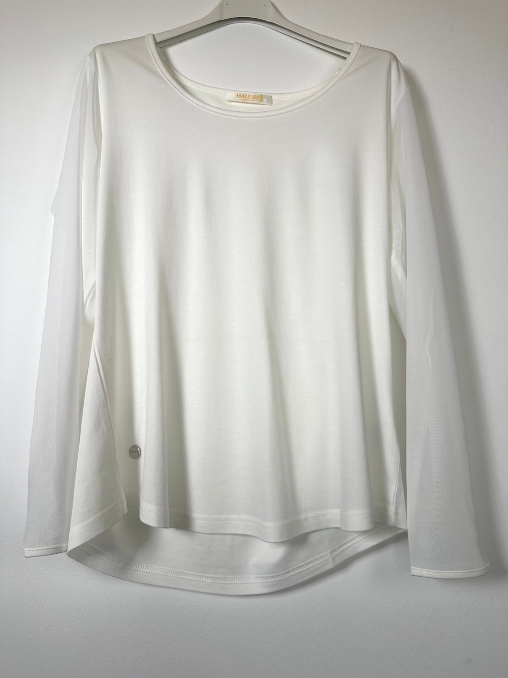 Sheer Long Sleeve Top - Malissa J | White