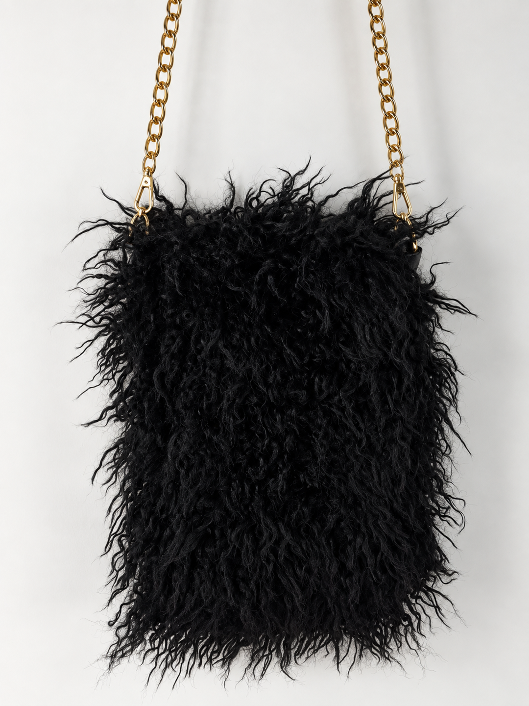 Shaggy Faux Fur Crossbody Bag - Malissa J | Black