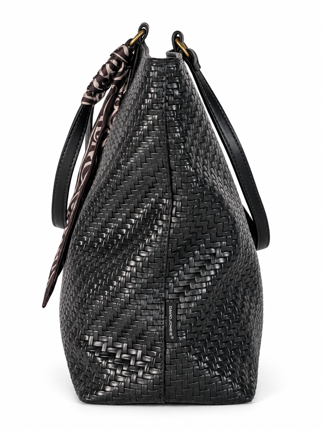 David Jones Woven Shoulder Bag | Black