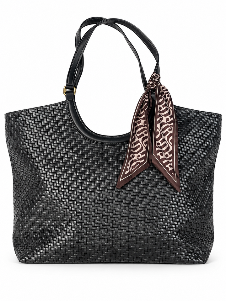 David Jones Woven Shoulder Bag | Black