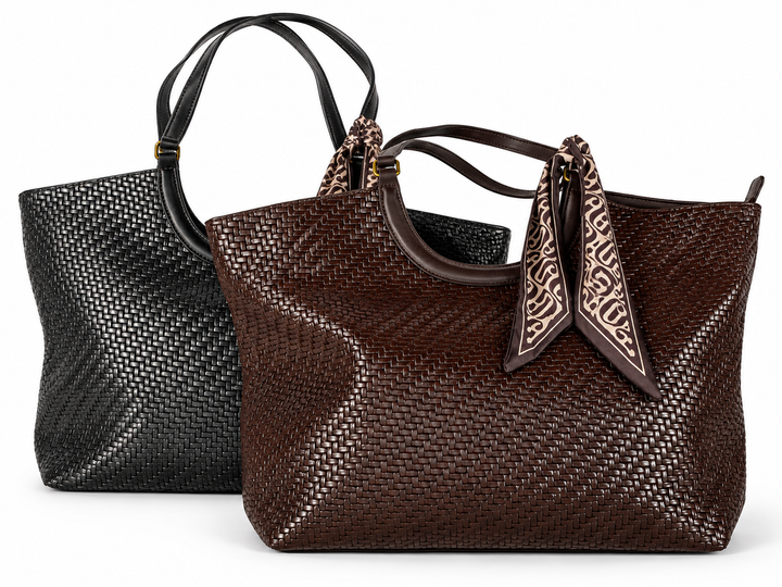David Jones Woven Shoulder Bag | Black