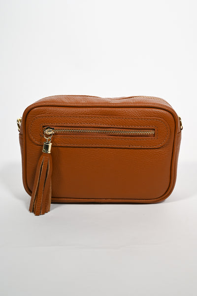 LDKJ Adjustable Crossbody Bag Strap - Vachetta Leather, 39.4"-51.2" Length, 0.59" Wide, Pale Gold Hardware (Beige)