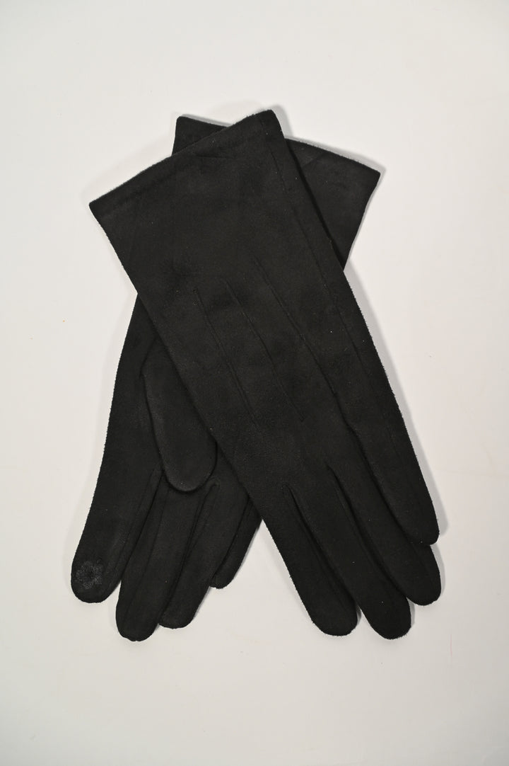 Faux Suede Soft Touch Gloves | Black
