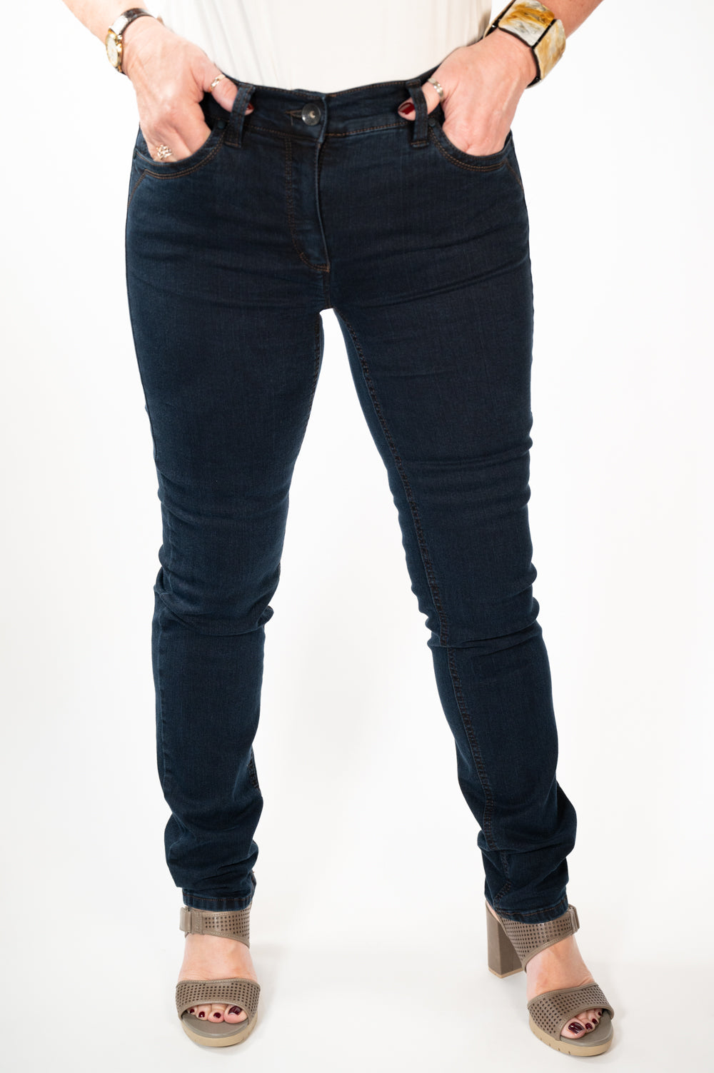 Trousers  Anna Montana Magic Stretch Slim Fit Jeans - Stone Wash