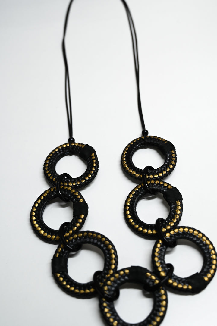 Black Multi Ringlet Necklace