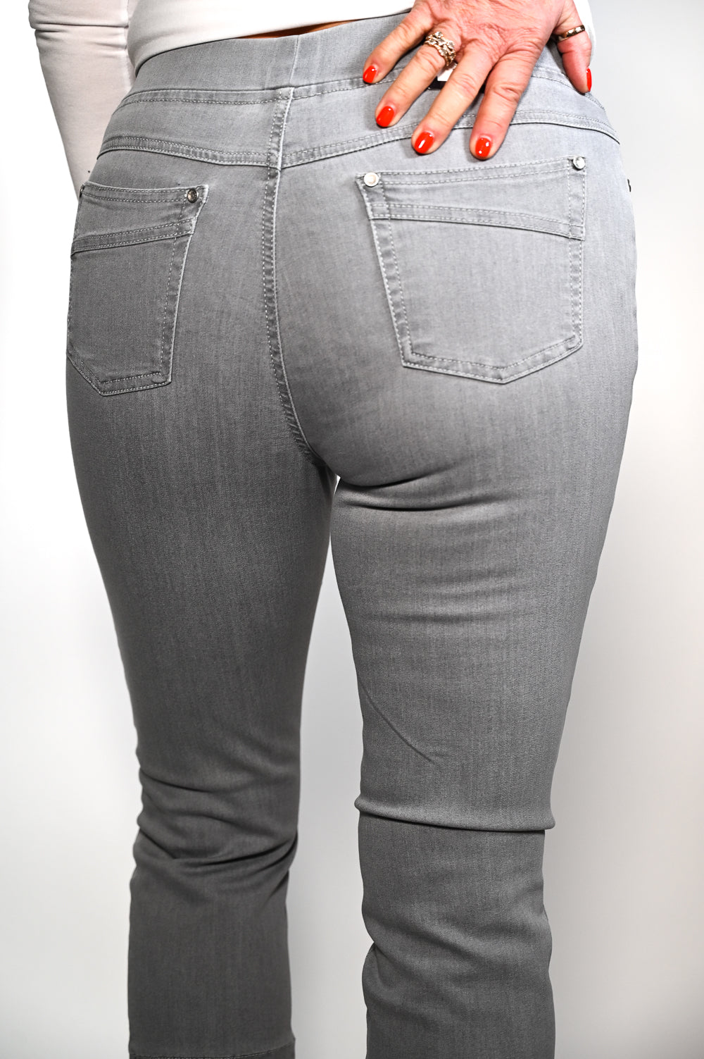 Trousers Anna Montana Capri Jeans Silver -1016 – Mandy's Heaven