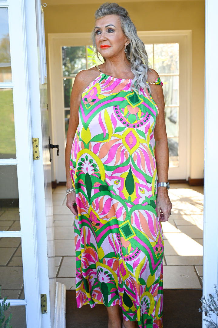 Chain Design Maxi Dress- Malissa J