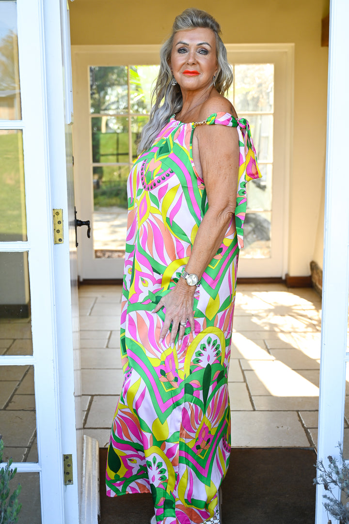 Chain Design Maxi Dress- Malissa J