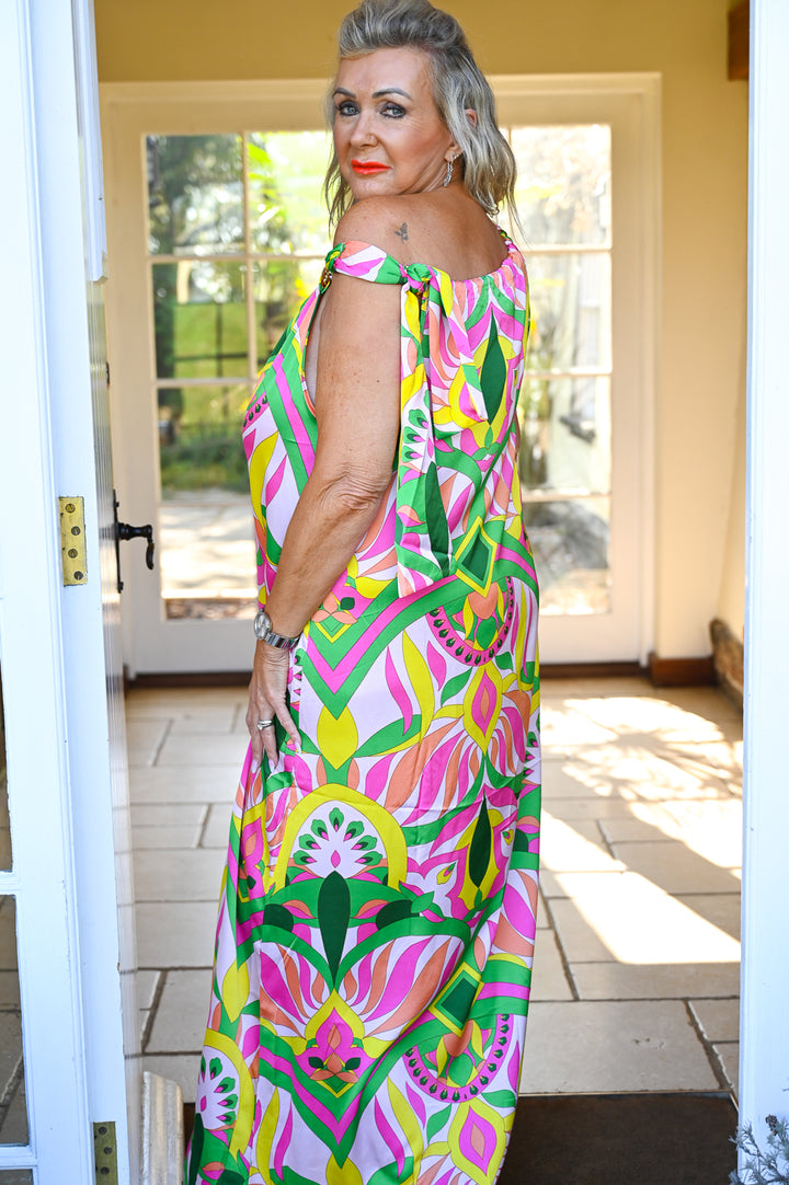Chain Design Maxi Dress- Malissa J