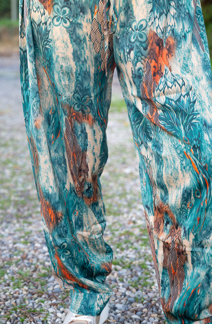 Woodland Print Trousers- Malissa J