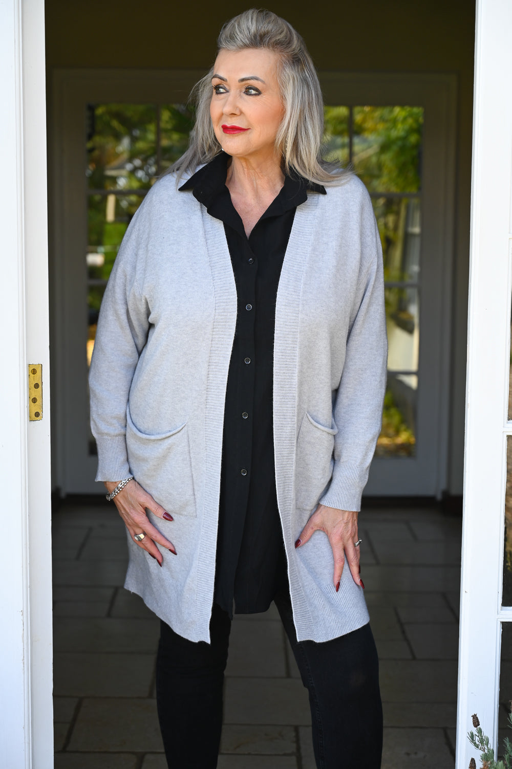 Longline edge deals to edge cardigan